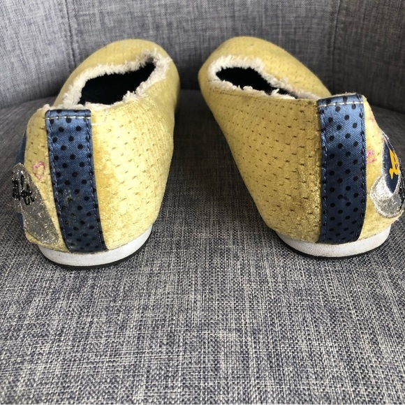 Vintage Y2K Kitson LA yellow velvet embellished ballet flats 8.5 - Picture 6 of 9